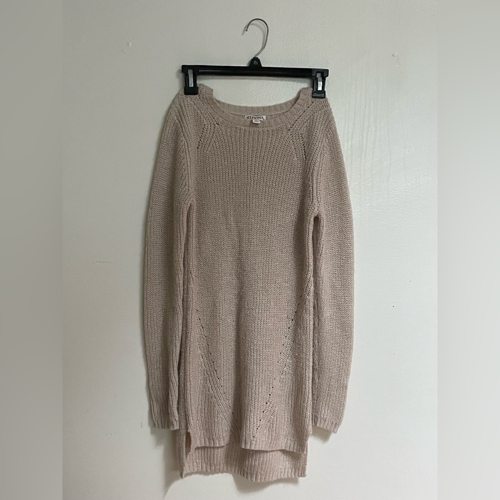 beige sweater dress
